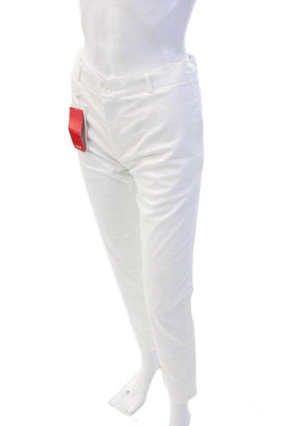 Nove Girls Button Closure Straight Leg Casual Pants White Size 16