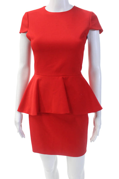 Alice + Olivia Womens Pencil Mini Dress Red Size 0