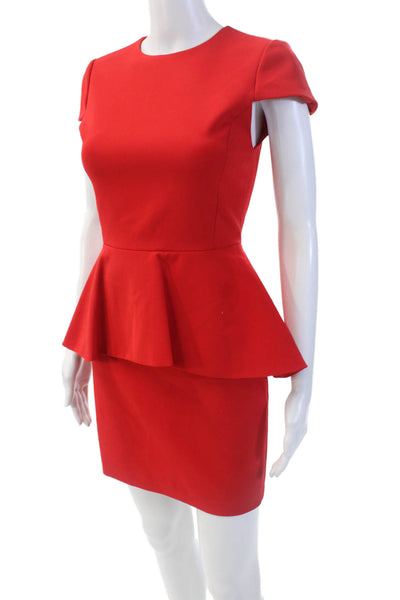 Alice + Olivia Womens Pencil Mini Dress Red Size 0
