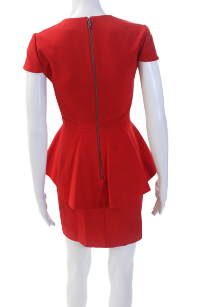 Alice + Olivia Womens Pencil Mini Dress Red Size 0