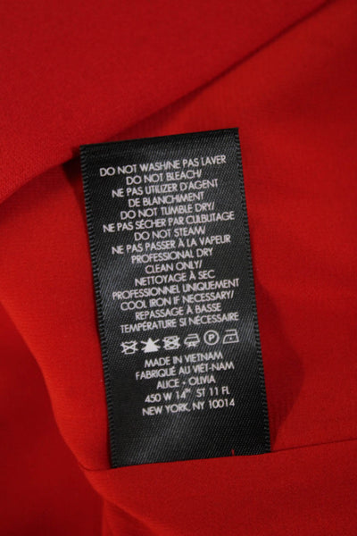 Alice + Olivia Womens Pencil Mini Dress Red Size 0
