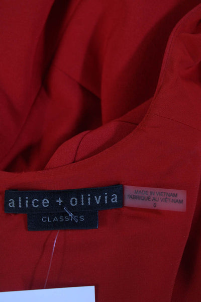 Alice + Olivia Womens Pencil Mini Dress Red Size 0