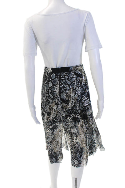 Alice + Olivia Womens Flared Skirt Black Size 0