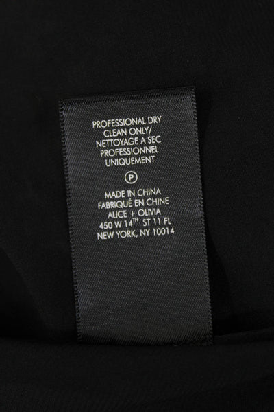 Alice + Olivia Womens Flared Skirt Black Size 0