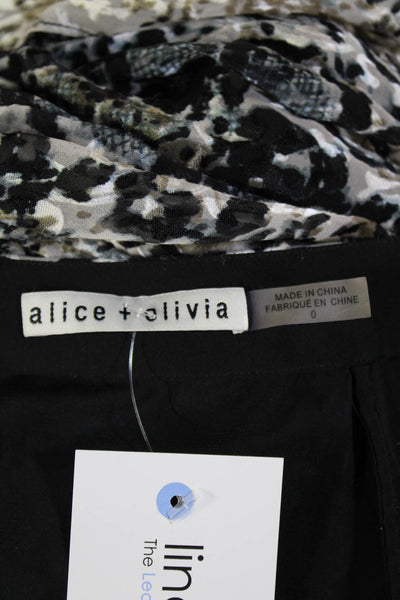 Alice + Olivia Womens Flared Skirt Black Size 0