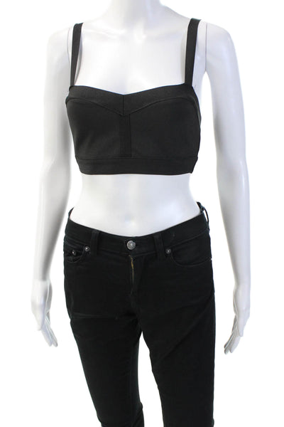 Superdown Womens Cropped Tank Top Black Size XS