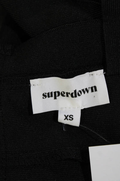 Superdown Womens Cropped Tank Top Black Size XS
