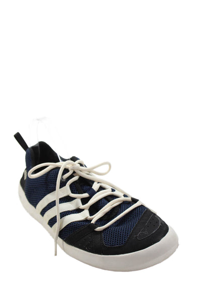 Adidas Mens Textured Lace Up Lined Low Top Athletic Sneakers Blue Size 11.5