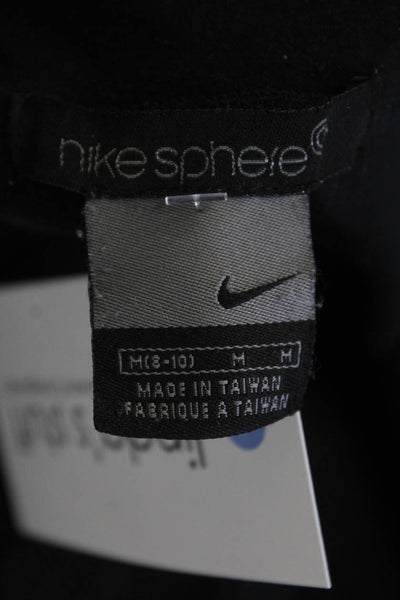 Nike Womens Half Zip Mock Neck Long Sleeve Pullover Sweatshirt Black Size M