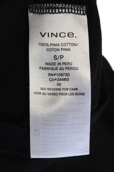 Vince Womens Sleeveless Scoop Neck Knit Midi Shift Dress Black Size Small