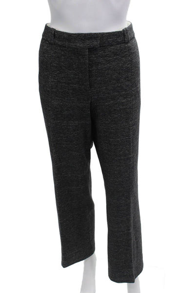 Boss Hugo Boss Womens Flat Front Straight Leg Trousers Gray Size 10