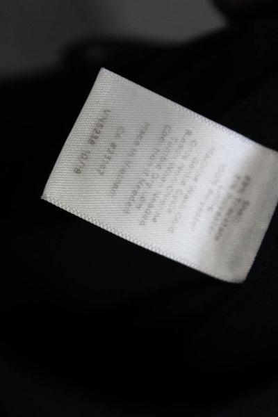 Talbots Womens Solid Flat Front Straight Leg Dress Pants Blue Size 12