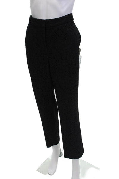 Adrianna Papell Womens Lace Flat Front Trousers Black Size 12