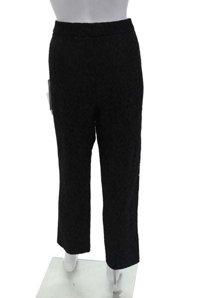 Adrianna Papell Womens Lace Flat Front Trousers Black Size 12