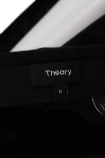 Theory Womens Pull On High Rise Rabeanie K Fix Ponte Leggings Black Size Petite
