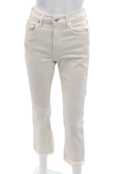 Citizens of Humanity Womens Bootcut Jeans White Size 24