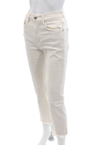 Citizens of Humanity Womens Bootcut Jeans White Size 24