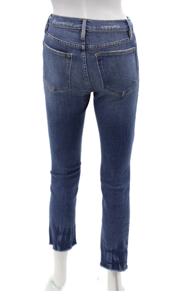 Frame Denim Womens Straight Jeans Blue Size 25