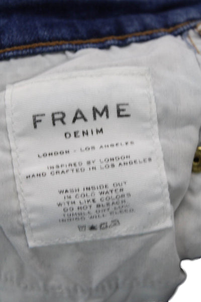 Frame Denim Womens Straight Jeans Blue Size 25