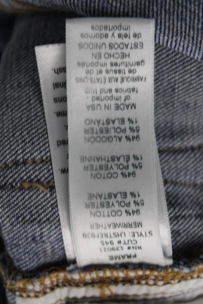 Frame Denim Womens Straight Jeans Blue Size 25