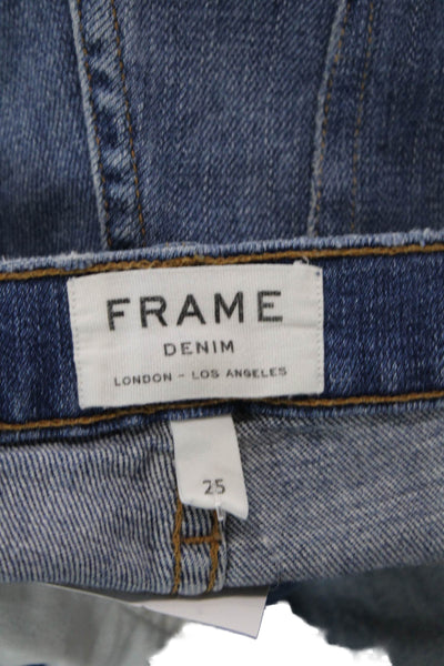 Frame Denim Womens Straight Jeans Blue Size 25