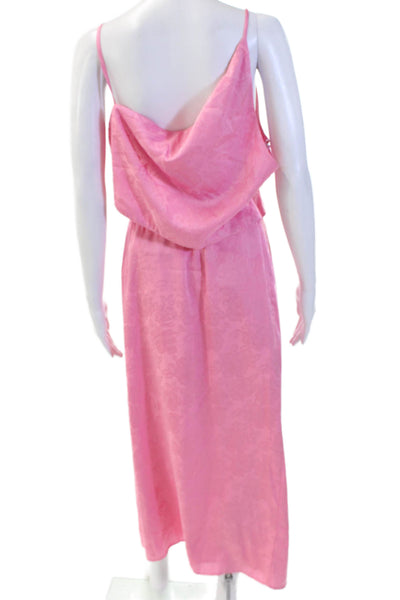 Wayf Womens Square Neck Spaghetti Strap Cut Out Dress Pink Size XL