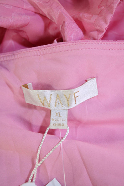 Wayf Womens Square Neck Spaghetti Strap Cut Out Dress Pink Size XL