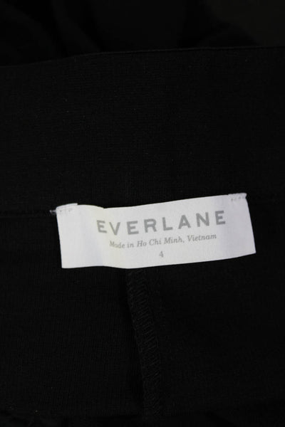 Everlane Womens High Rise Slim Leg Stretch Trouser Pants Black Size 4