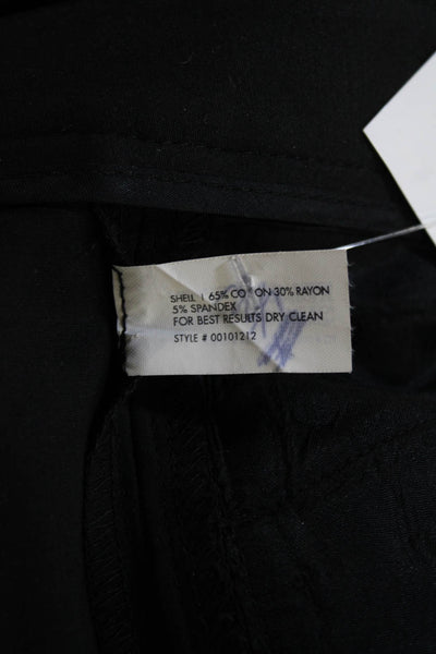 Club Monaco Womens Creased Slim Leg Dress Pants Black Cotton Size 4