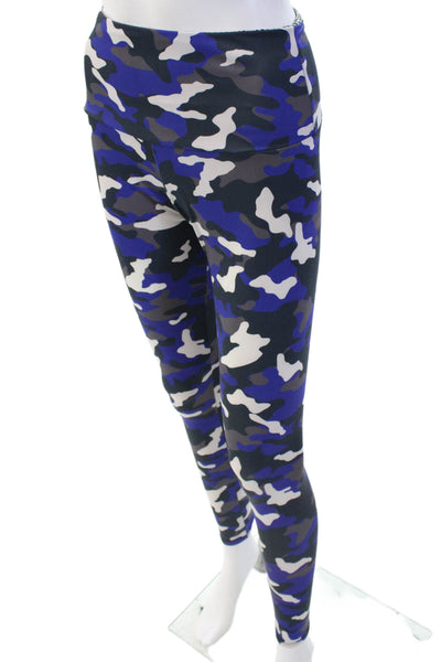 ONZIE Womens Camouflage Print Pull On Leggings Blue Grey Size Extra Small