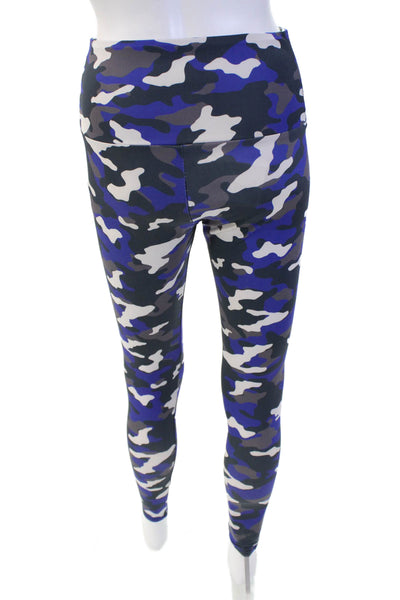ONZIE Womens Camouflage Print Pull On Leggings Blue Grey Size Extra Small