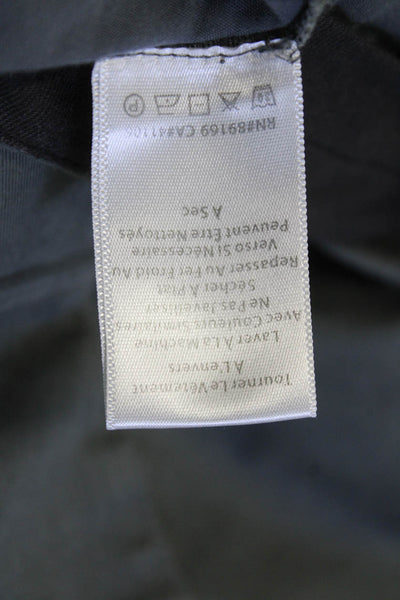ATM Mens Zipper Fly Straight Leg Cargo Pants Gray Cotton Size 34