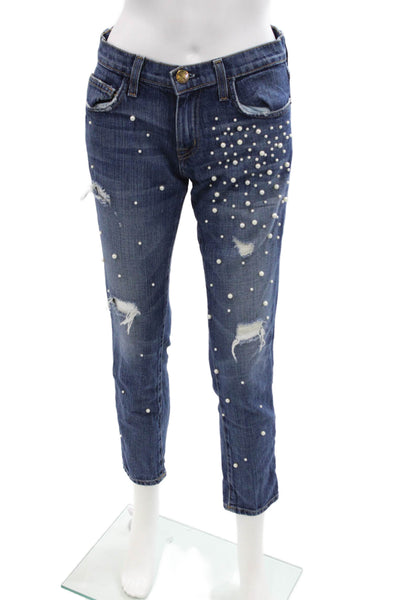 Current/Elliott Womens Pearl Jeans Blue Size 23