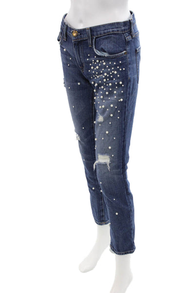 Current/Elliott Womens Pearl Jeans Blue Size 23