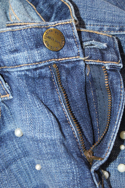 Current/Elliott Womens Pearl Jeans Blue Size 23