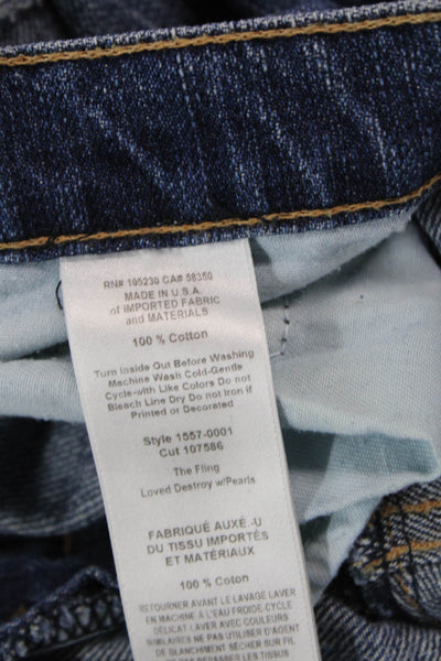 Current/Elliott Womens Pearl Jeans Blue Size 23