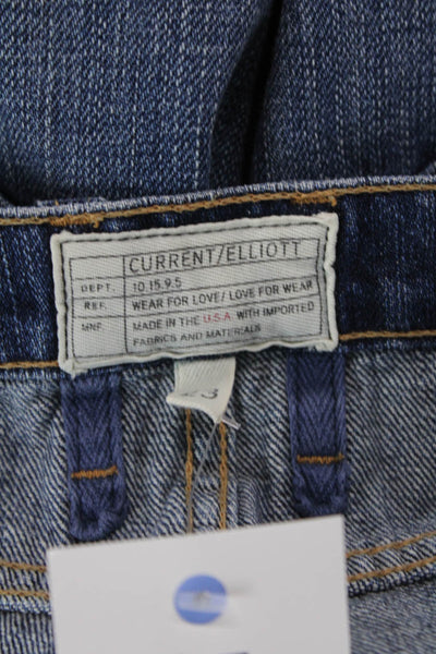 Current/Elliott Womens Pearl Jeans Blue Size 23