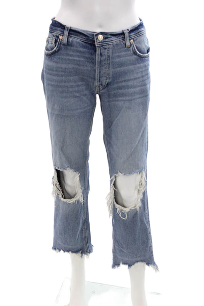 We The Free Womens Distressed Jeans Blue Size 25