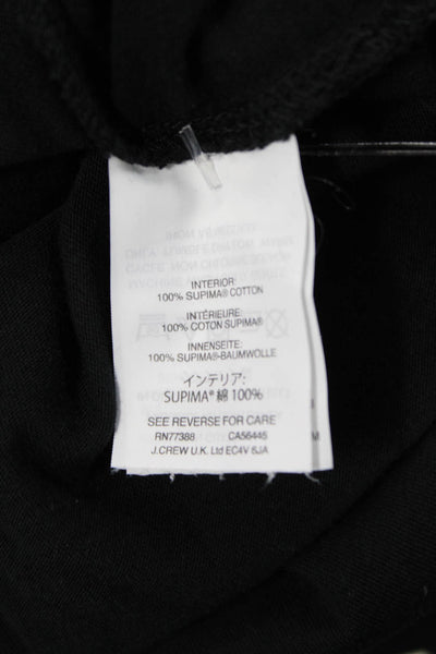J Crew Women's V-Neck Short Sleeves Basic T-Shirt Black Size S