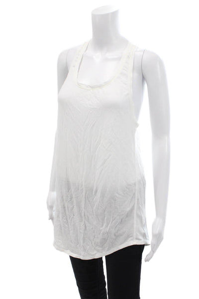 Lululemon Women's Scoop Neck Sleeveless Athletic Workout Tank Top White Size S