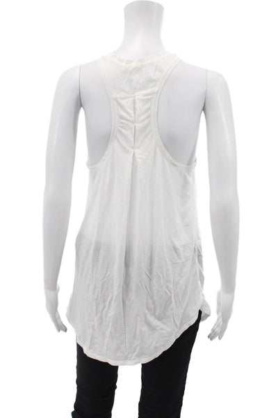 Lululemon Women's Scoop Neck Sleeveless Athletic Workout Tank Top White Size S