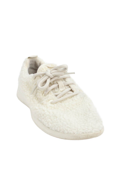 Allbirds Women's Lace Up Roubnd Toe Rubber Sole Sneakers Cream Size 7