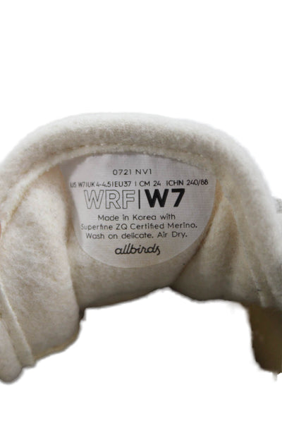 Allbirds Women's Lace Up Roubnd Toe Rubber Sole Sneakers Cream Size 7