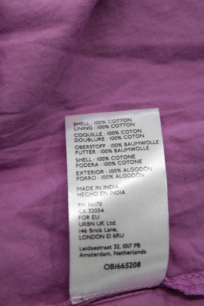 Urban Outfitters Womens Textured V-neck Short Sleeve Dress Pink Size L