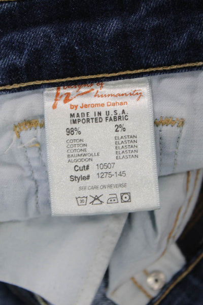 Citizens of Humanity Womens Cotton Zip Button Boot Cut Jeans Blue Size EUR 28