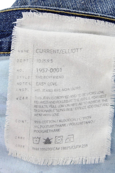 Current/Elliott Womens Straight Jeans Blue Size 25
