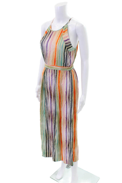 Blank London Womens Halter Neck Striped Jumpsuit Multicolor Size XS