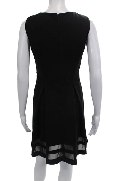 Calvin Klein Womens Sleeveless Pleated A Line Dress Black Size 6 Petite