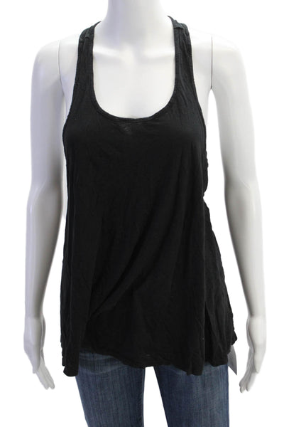 Michael Stars Womens Sleeveless Tank Top Black Cotton Size One Size