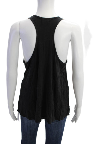 Michael Stars Womens Sleeveless Tank Top Black Cotton Size One Size